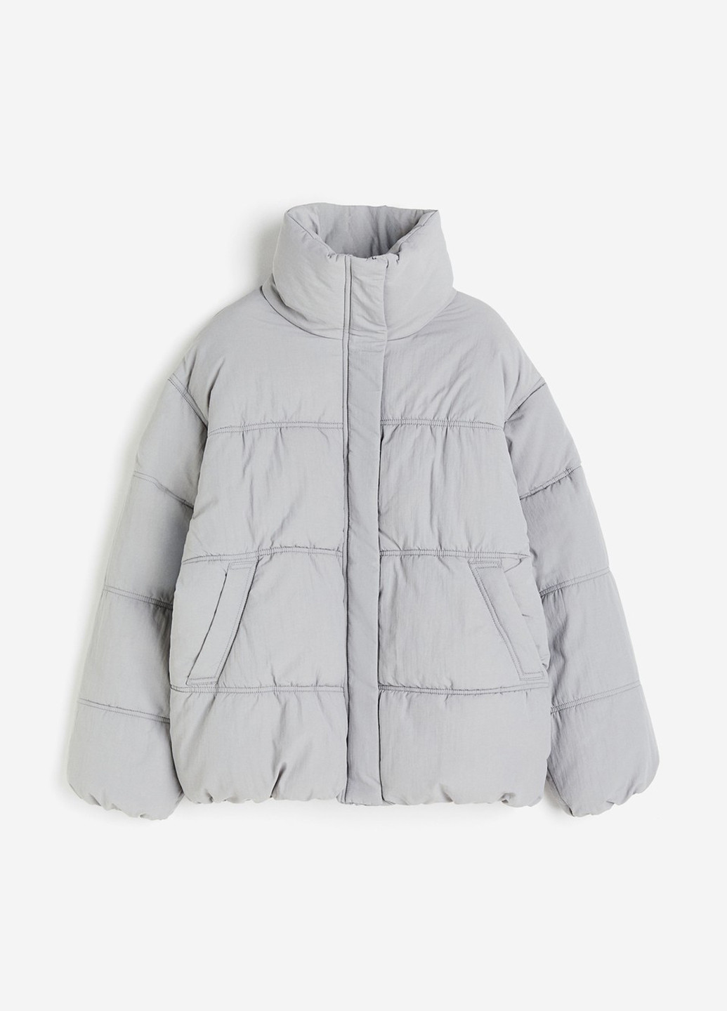 Светло-серая зимняя куртка H&M