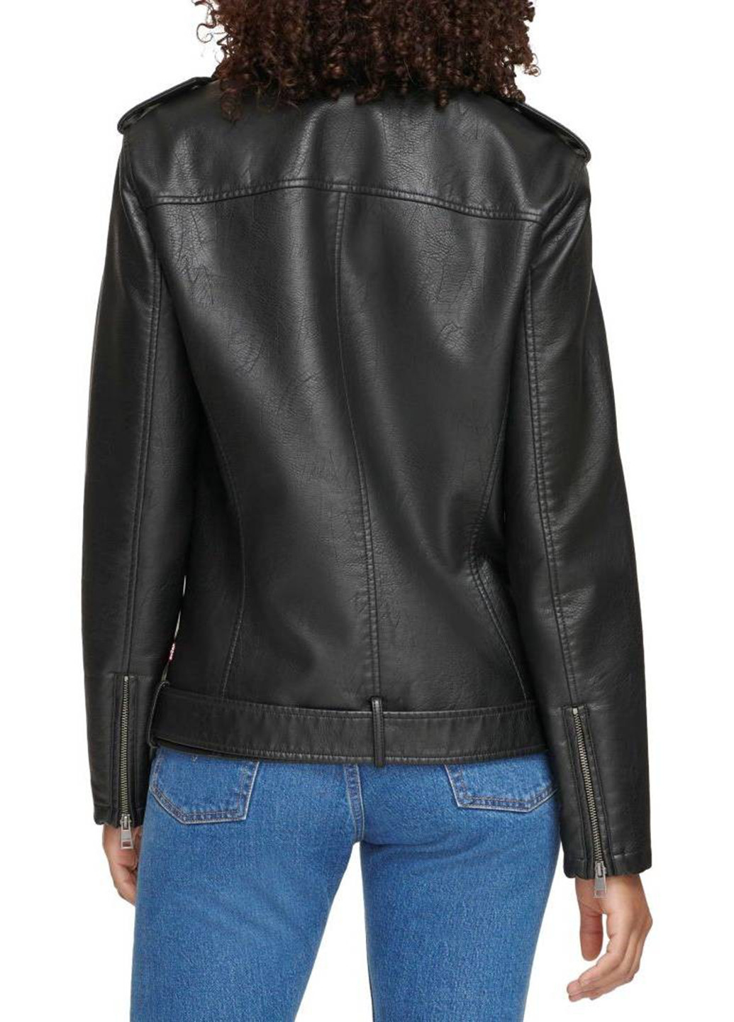 Черная демисезонная куртка байкерская Levi's