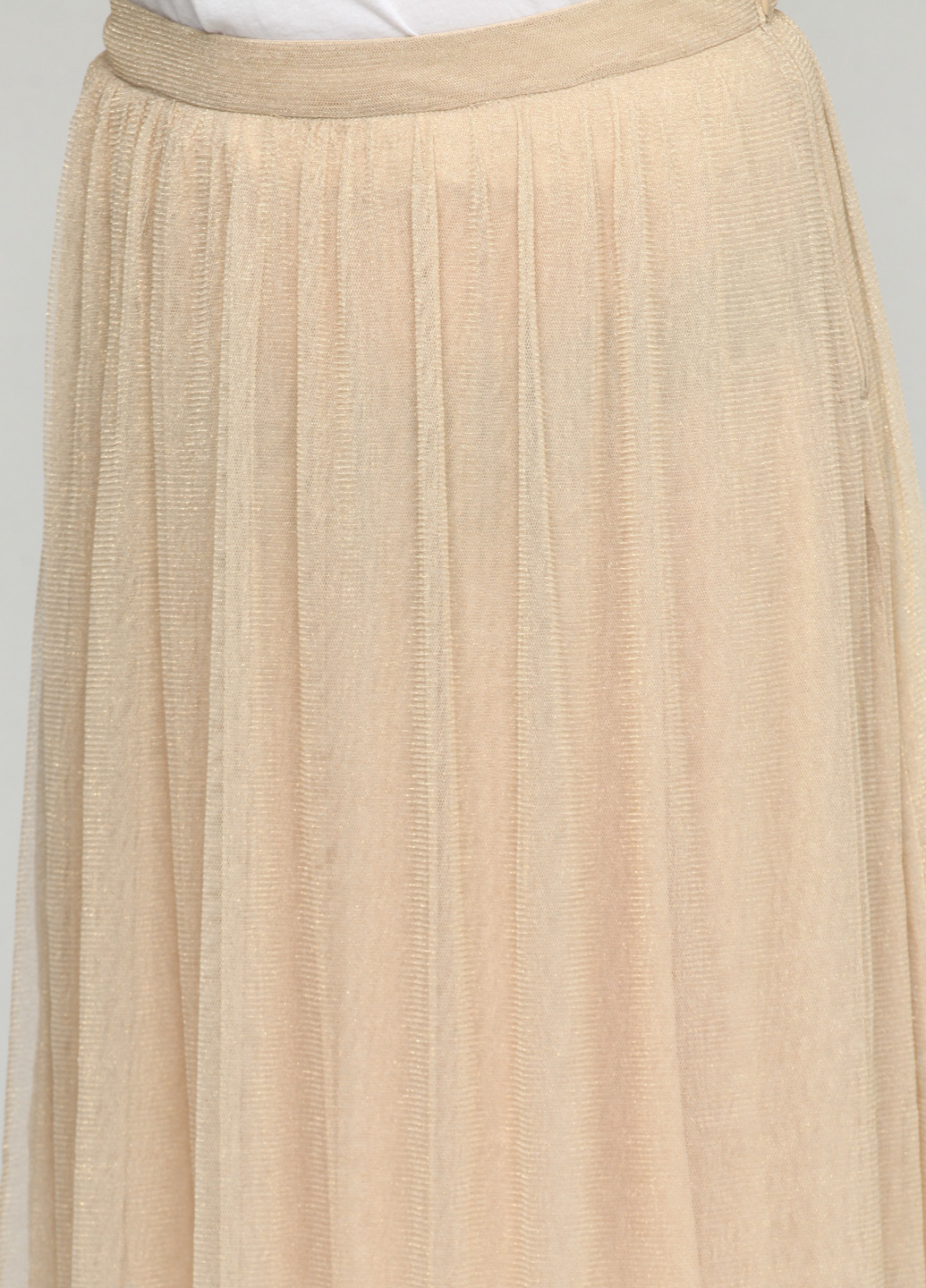 Золотистая кэжуал юбка H&M а-силуэта (трапеция)