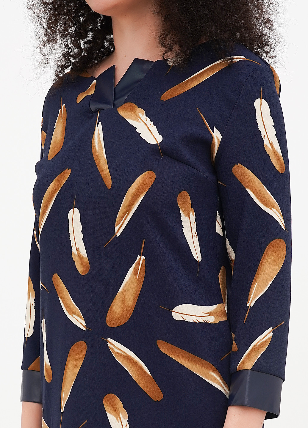 Синее кэжуал платье а-силуэт Imperial с рисунком