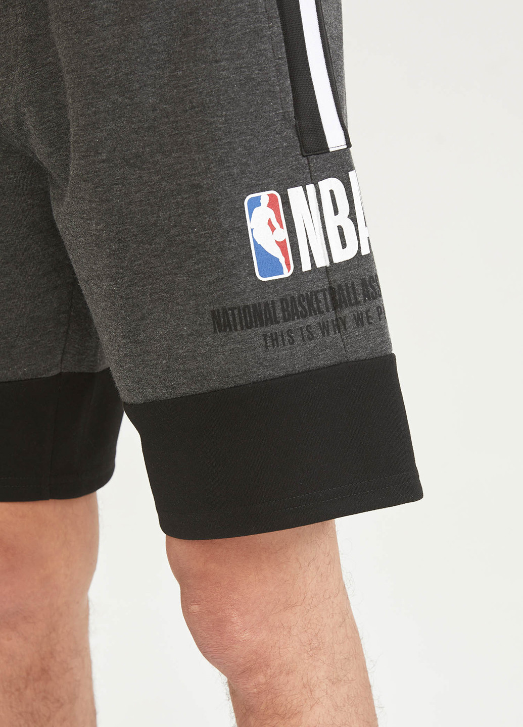 NBA Wordmark DeFacto Шорты тёмно-серые кэжуалы полиэстер, трикотаж
