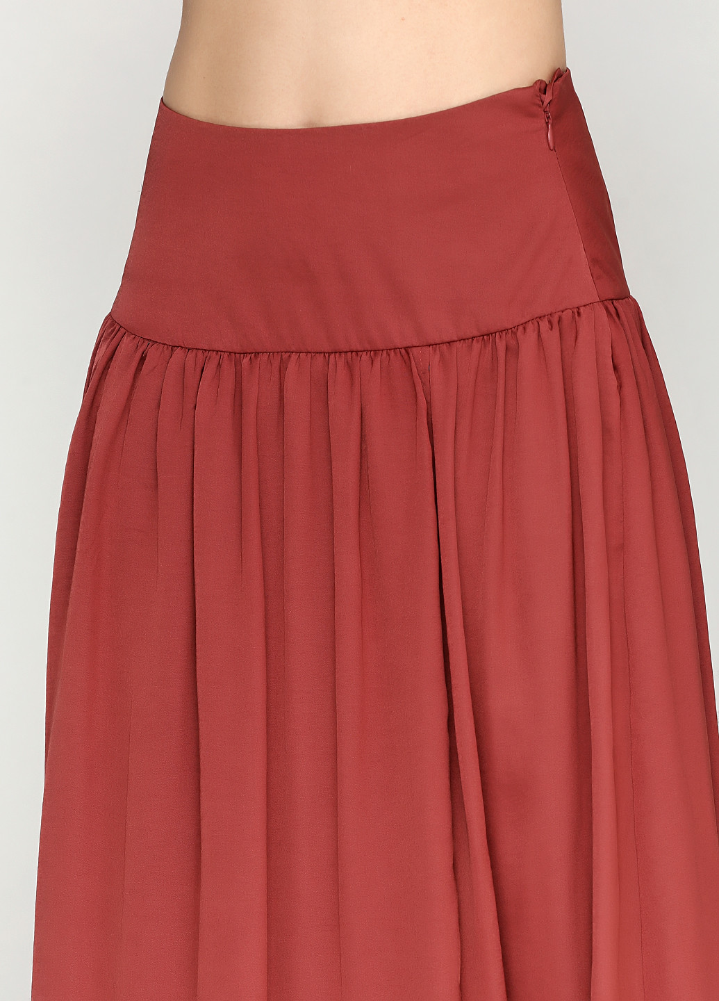 Розово-коричневая кэжуал однотонная юбка Gestuz миди