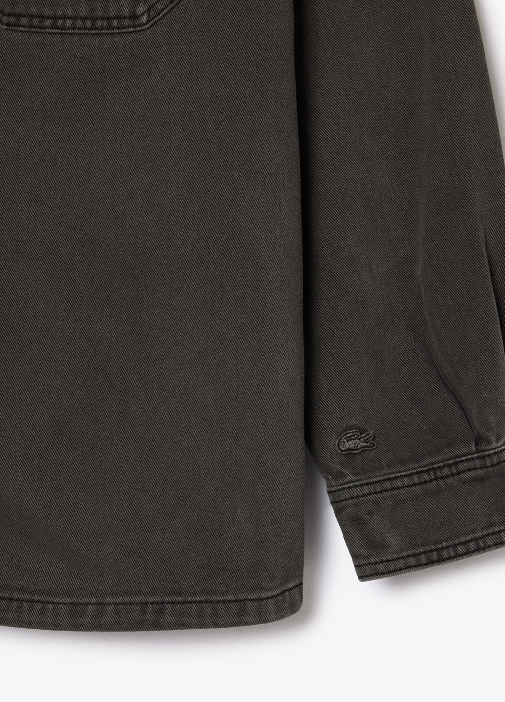 Темно-серая джинсовая, кэжуал рубашка однотонная Lacoste