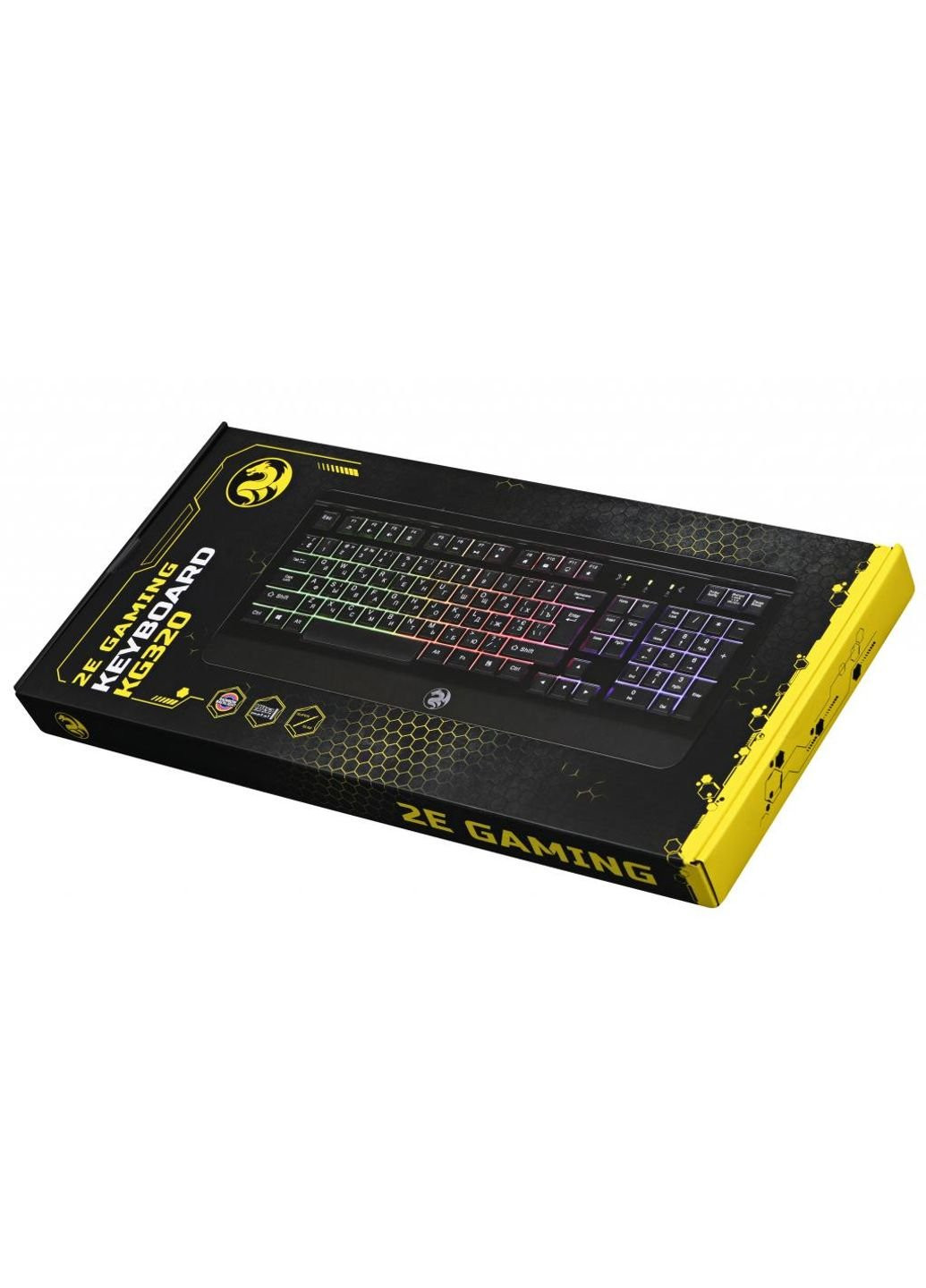 Клавиатура KG320 LED USB Black Ukr (-KG320UB) 2E (250604440)