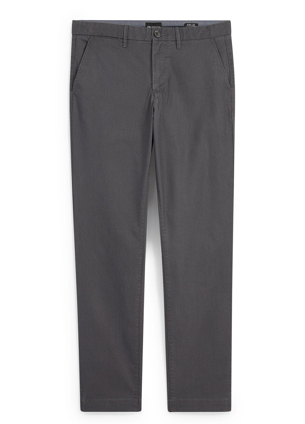 Серые кэжуал демисезонные чиносы брюки C&A