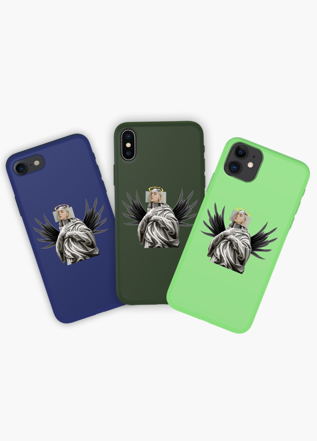 Чехол силиконовый Apple Iphone 11 Pro Max Билли Айлиш Ренессанс (Billie Eilish Renaissance) Белый (9232-1205) MobiPrint (219347373)