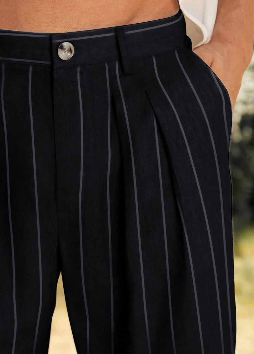 Черные кэжуал, классические демисезонные прямые брюки SHEIN