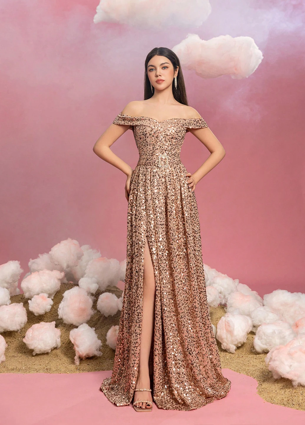 Бежева сукня SHEIN (342068047)
