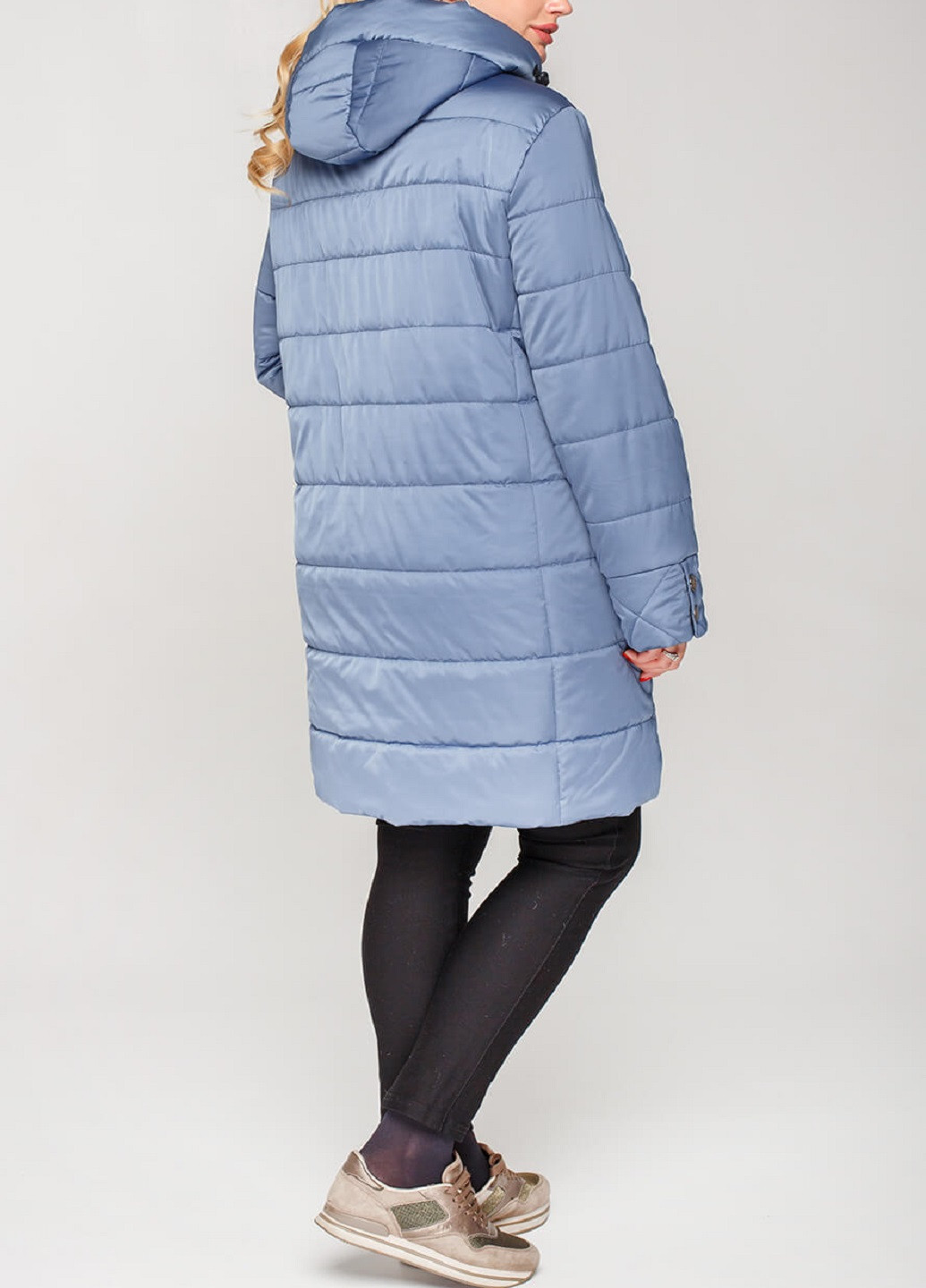 Світло-синя демісезонна куртка великого розміру Fashion Club