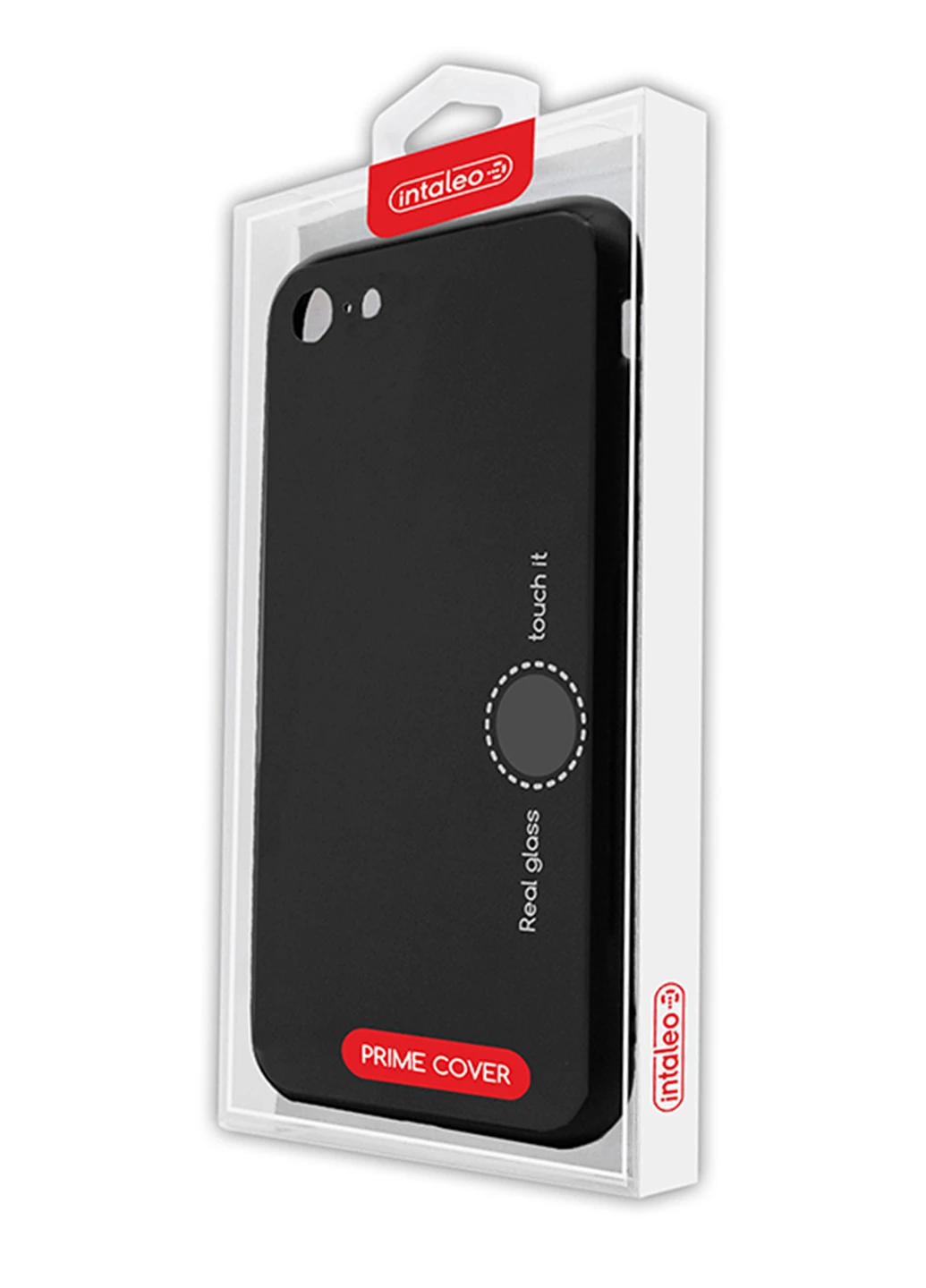 Чохол (Real Glass) для Apple iPhone 7 (чорний) Intaleo для Apple iPhone 7 (черный) (131340104)