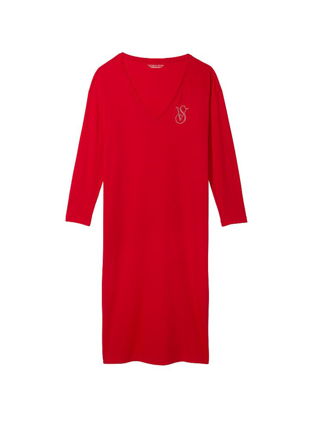 Красное домашнее платье Victoria's Secret с логотипом