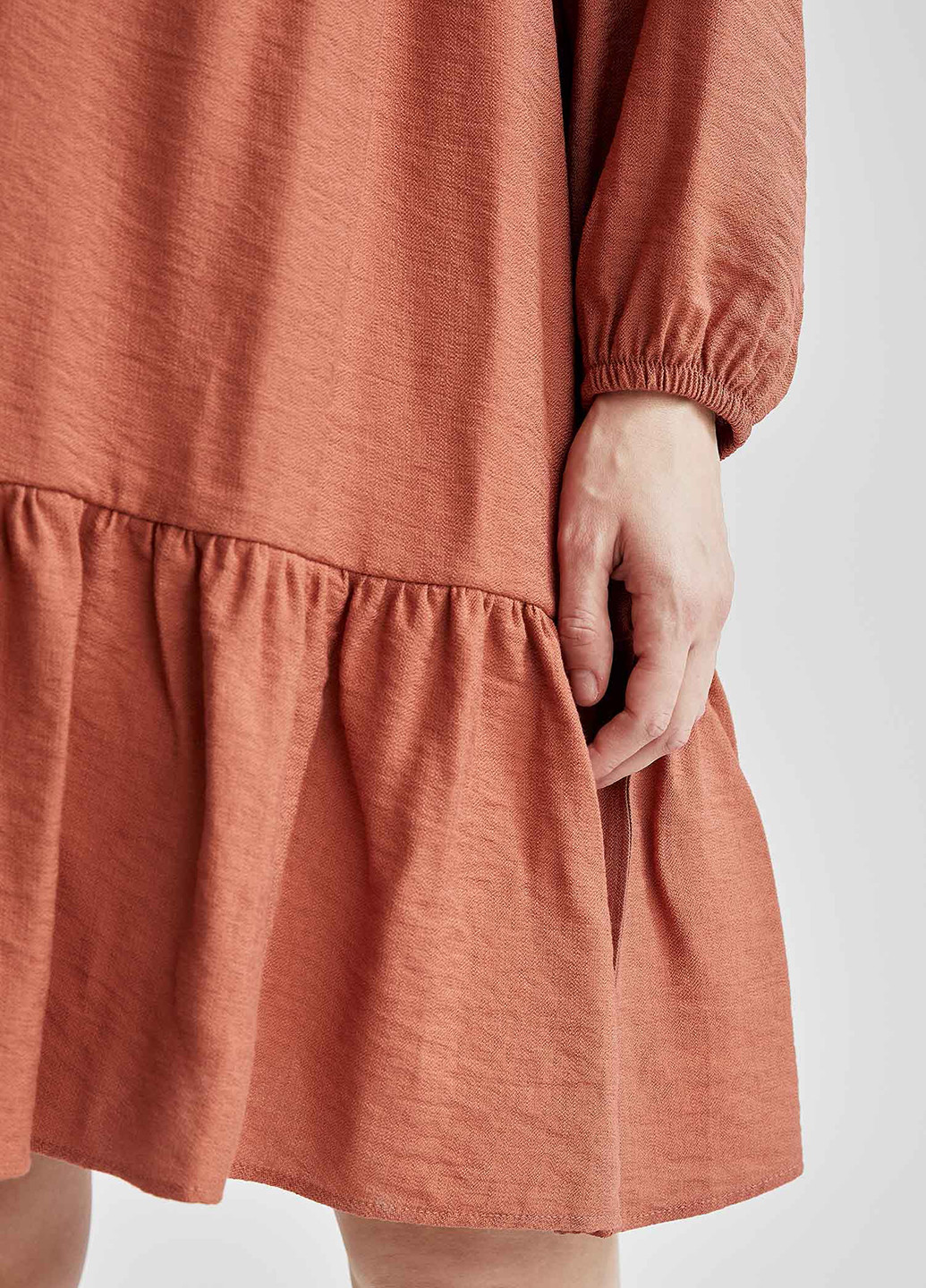 Темно-розовое кэжуал платье для беременных клеш DeFacto