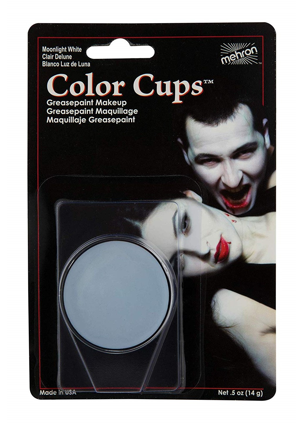 Кремовый грим Color Cups, Moonlight White (Лунный свет), 12 г Mehron (205593344)