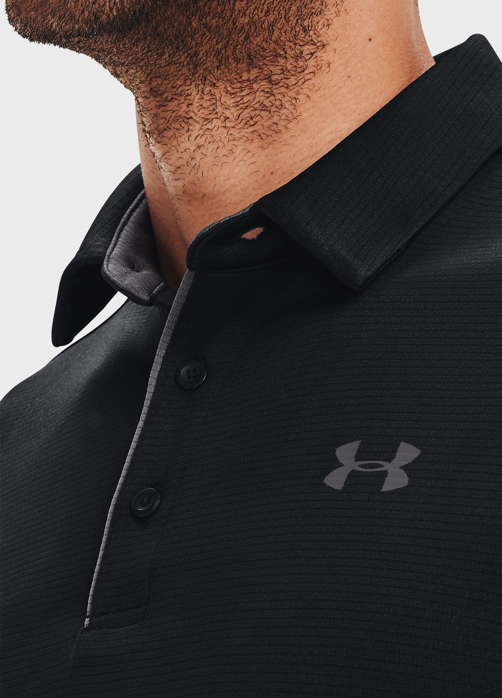 Черная футболка-поло для мужчин Under Armour с логотипом