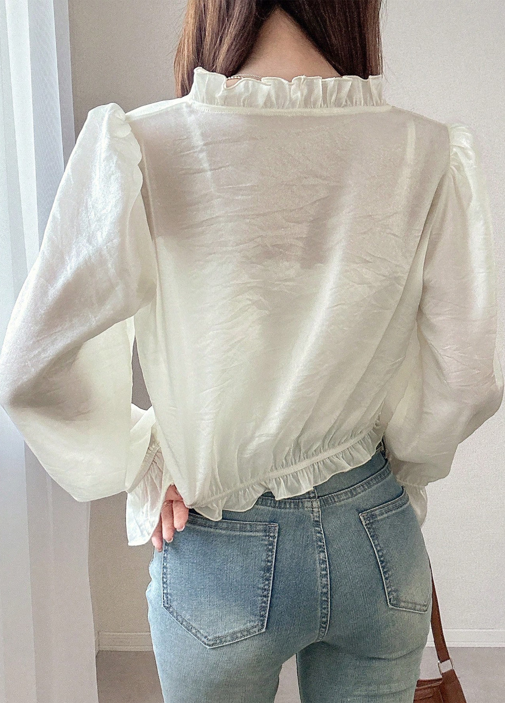 Кремовая блуза SHEIN