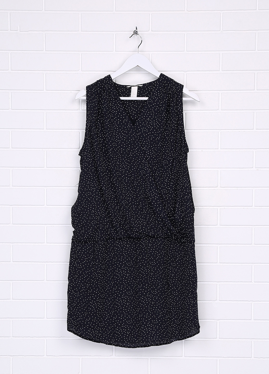 Темно-синее кэжуал платье для кормящих на запах H&M в горошек