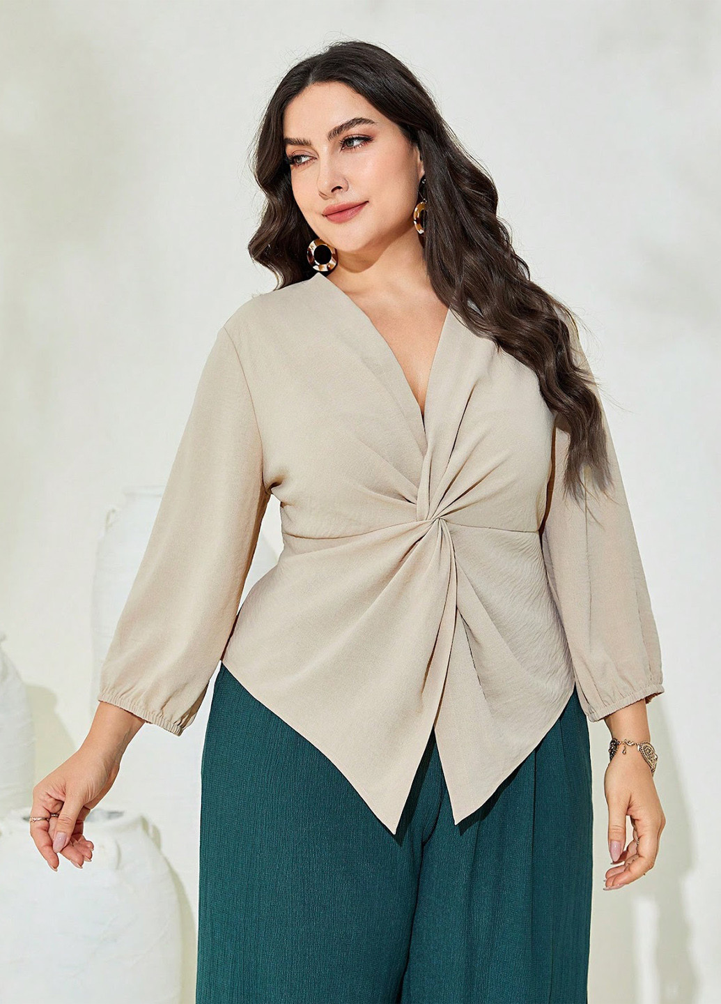 Кремова блуза SHEIN