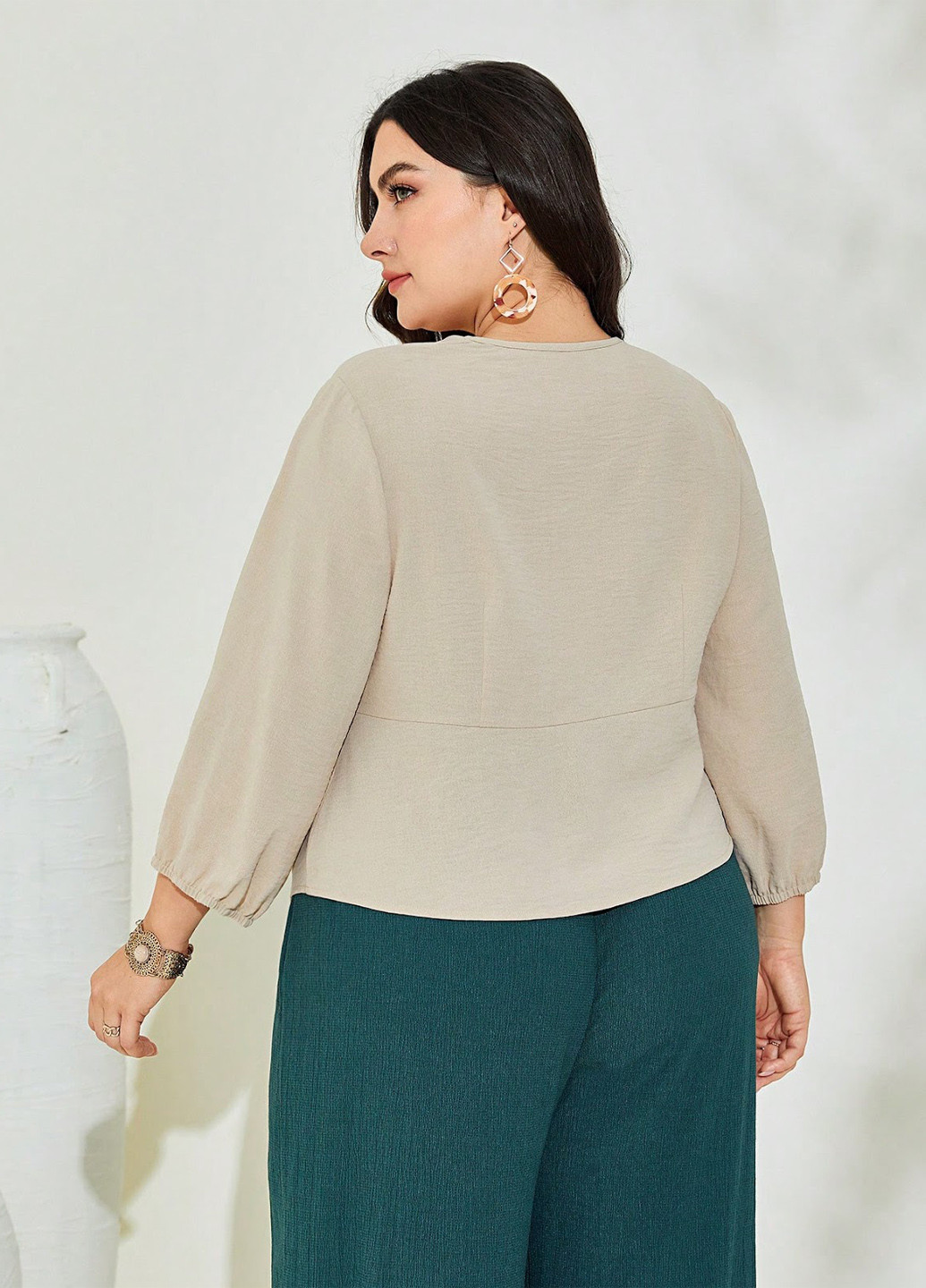 Кремова блуза SHEIN