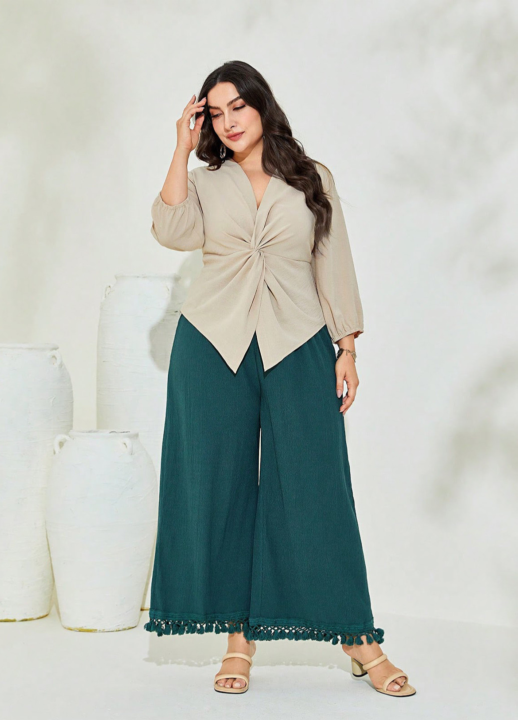 Кремова блуза SHEIN