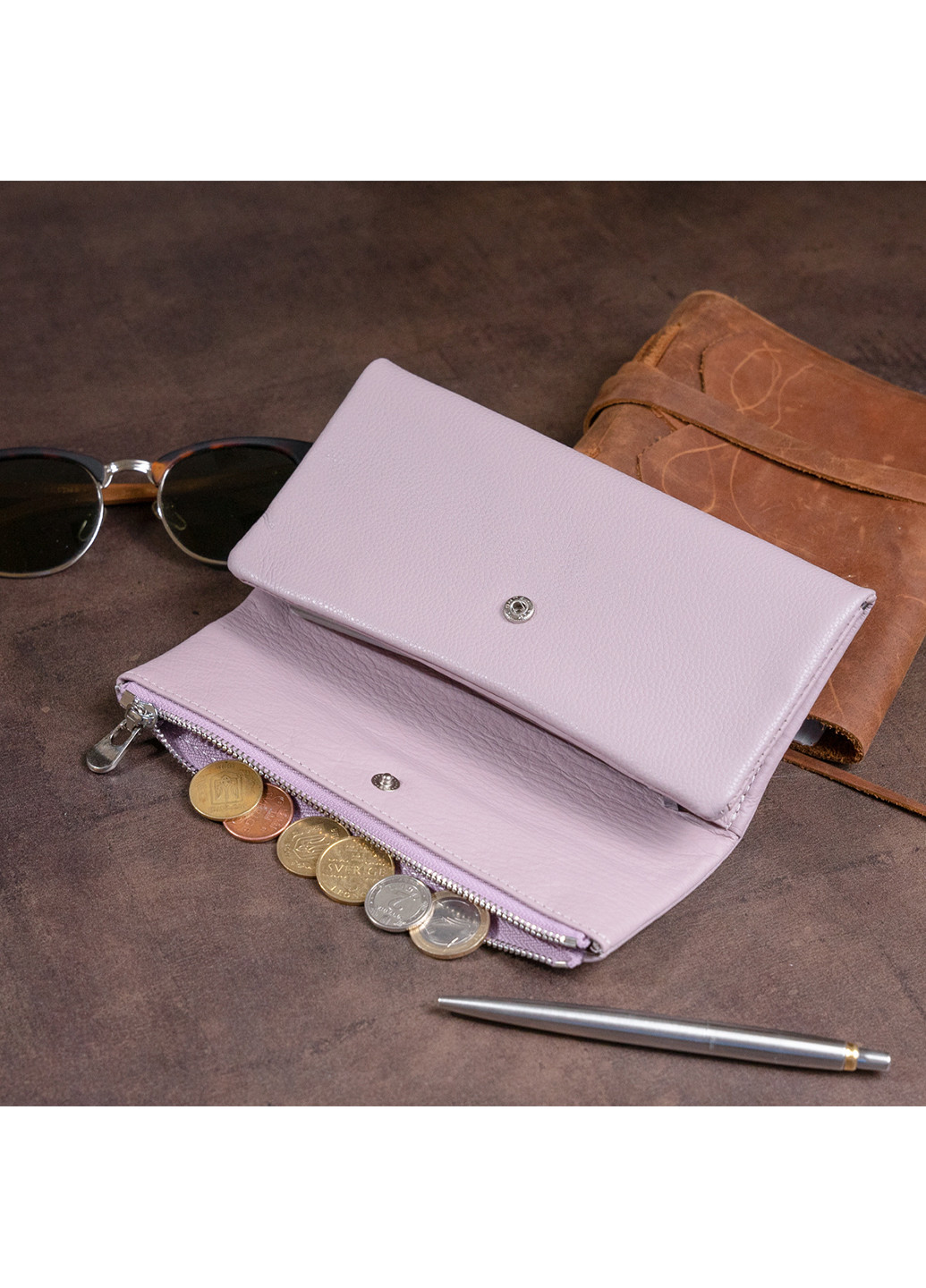 Женский кожаный кошелек-клатч 18,5х9,8х2 см st leather (229460905)