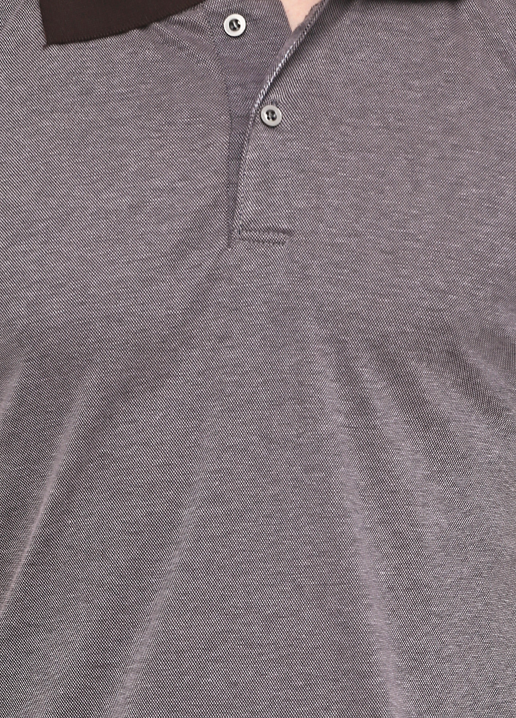 Серо-коричневая футболка-поло для мужчин Chiarotex с геометрическим узором