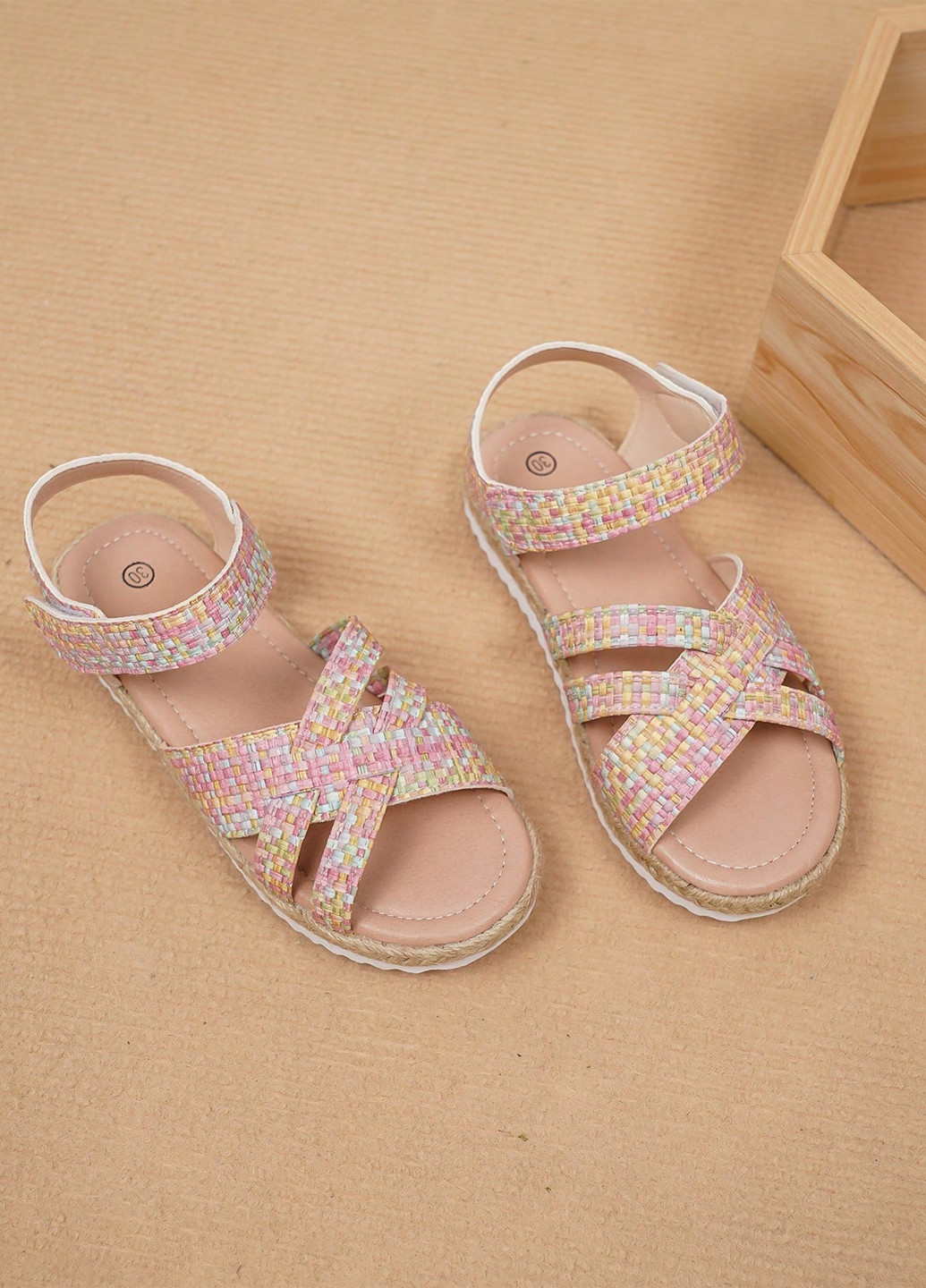 Цветные кэжуал сандалии SHEIN на липучке