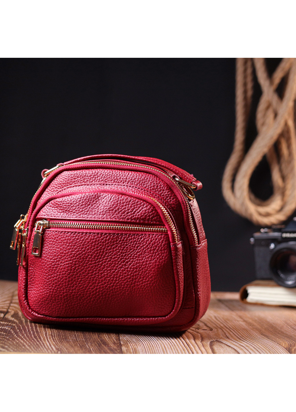 Жіноча шкіряна сумка 20х19х9 см Vintage (255709268)