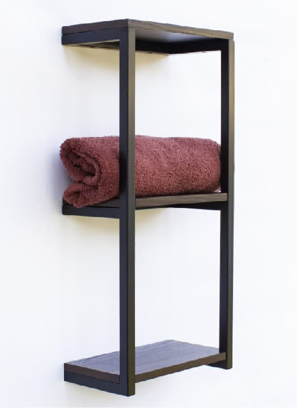 Настенная полка для полотенец в ванную комнату ручная работа 3 яруса 70x30x17 см (473430-Prob) Unbranded (254681187)