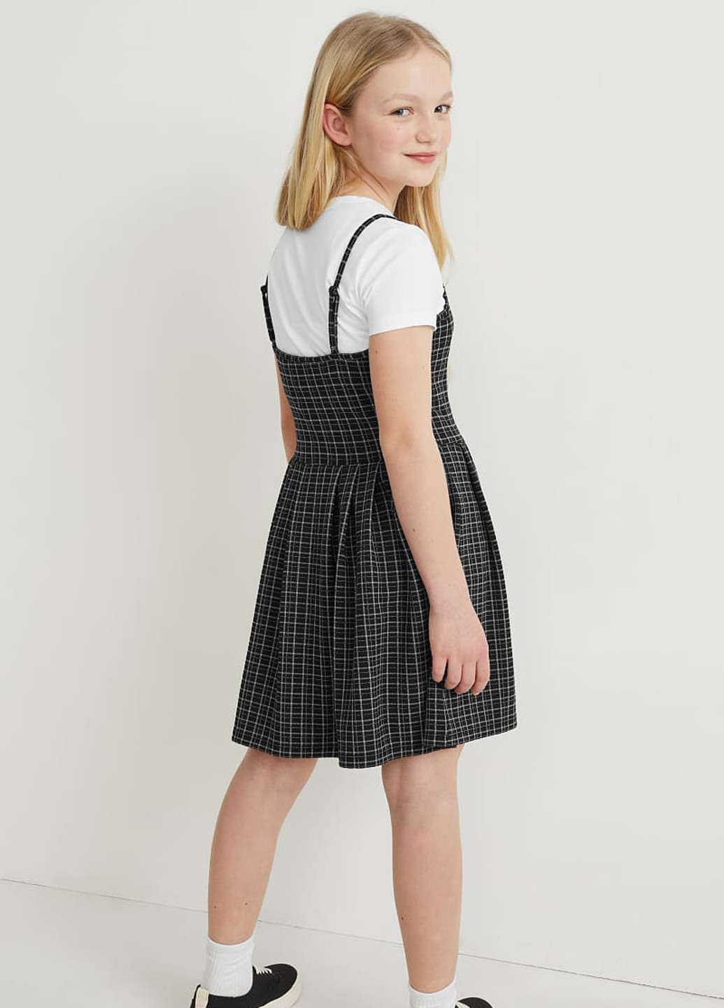 Демисезонный сарафан C&A в клеточку