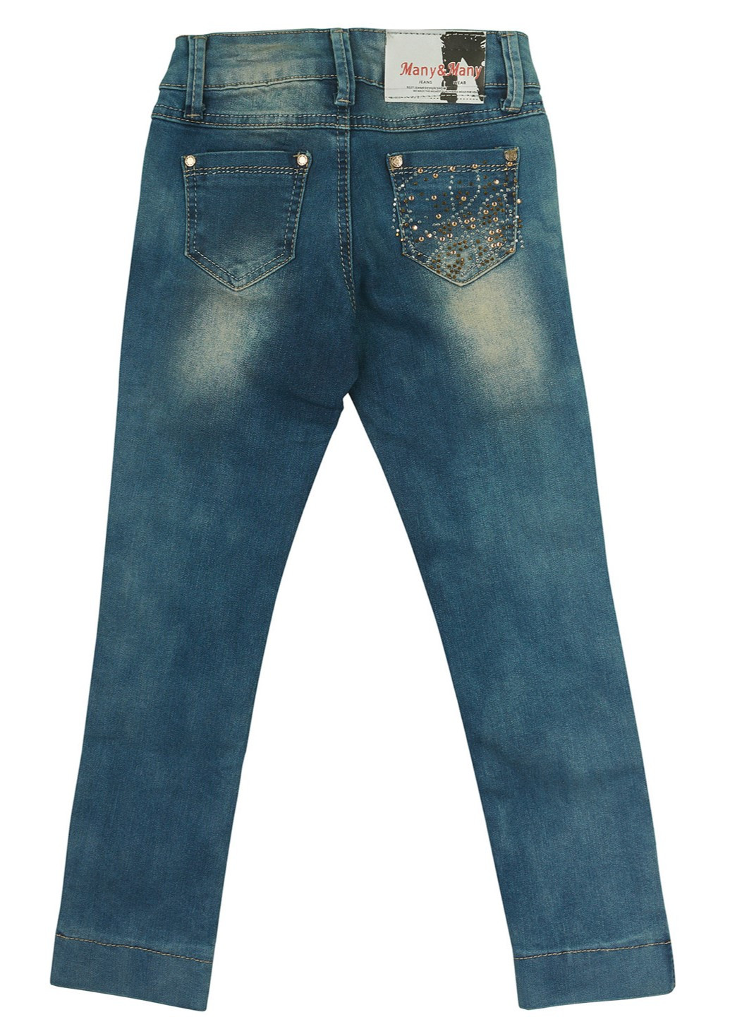 Синие демисезонные джинсы Many & Many