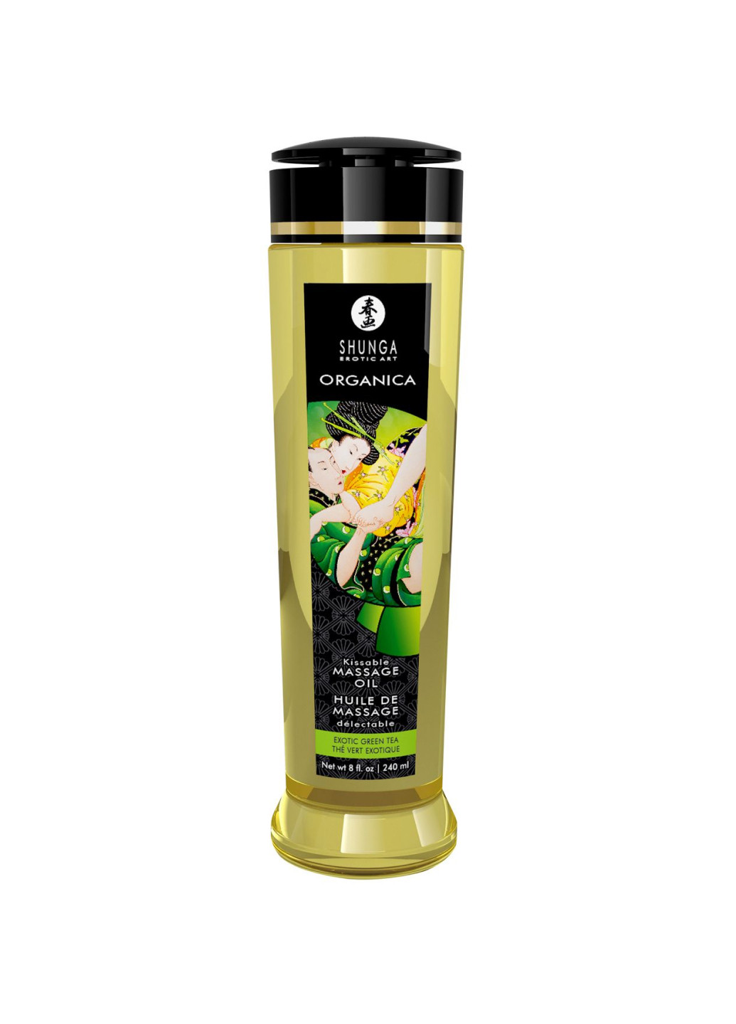 Органічне масажне масло ORGANICA - Exotic green tea (240 мл) з вітаміном Е Shunga (252092234)