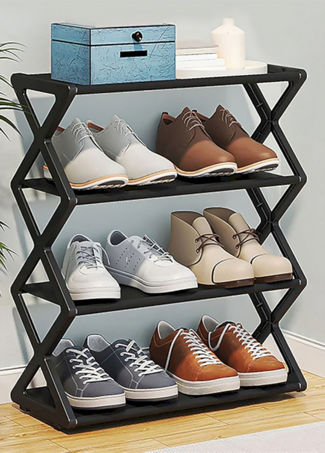 Полка для обуви 4 яруса, 42х18.5х49.5 см Forus (322401007)