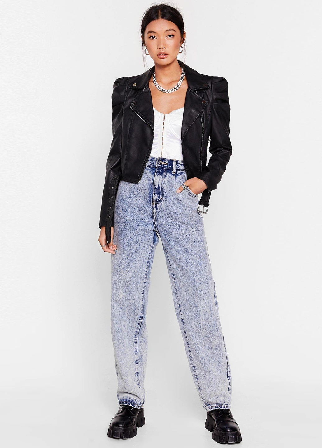 Черная демисезонная куртка Nasty Gal