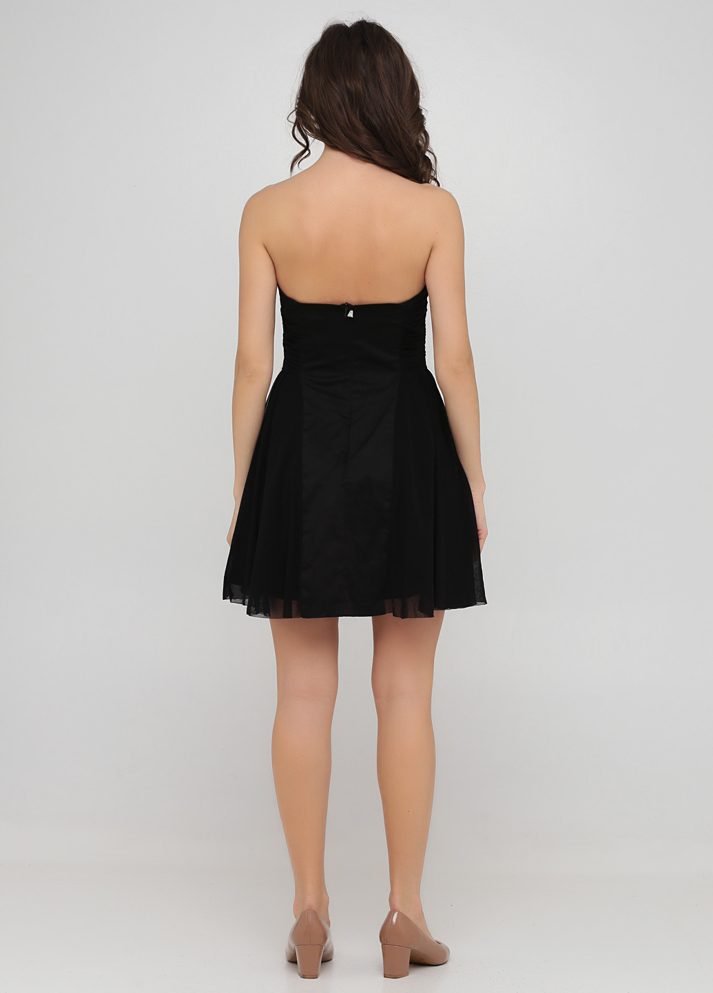 Чорна коктейльна сукня з відкритими плечима, з відкритою спиною, бебі долл Asos однотонна