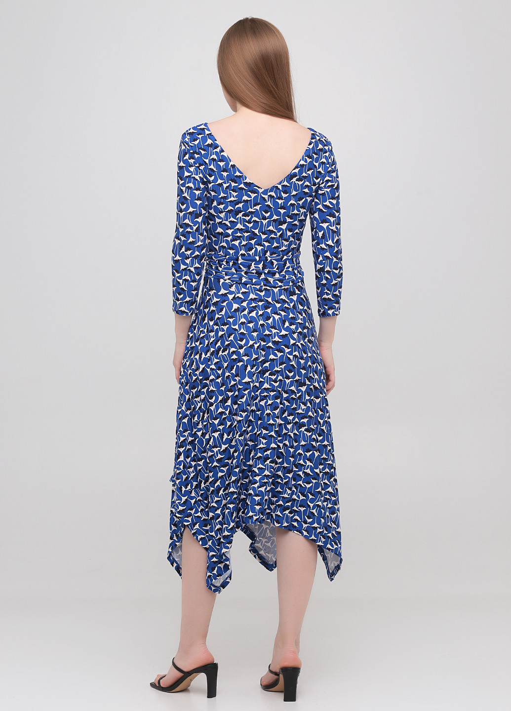 Синя кежуал сукня кльош Boden з абстрактним візерунком