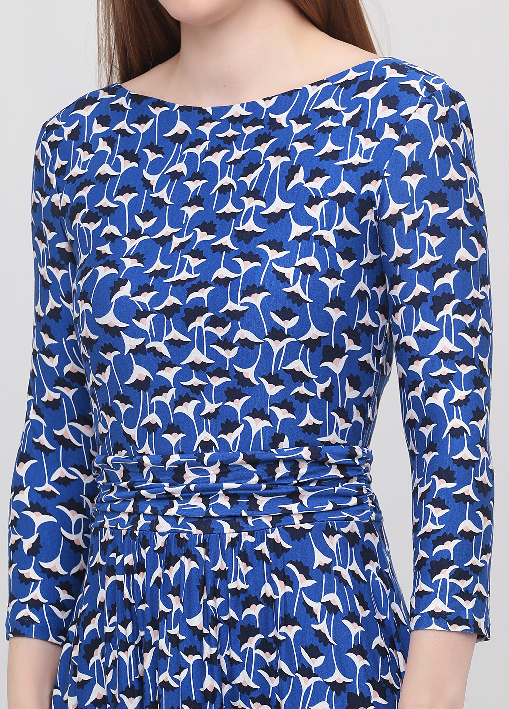 Синя кежуал сукня кльош Boden з абстрактним візерунком