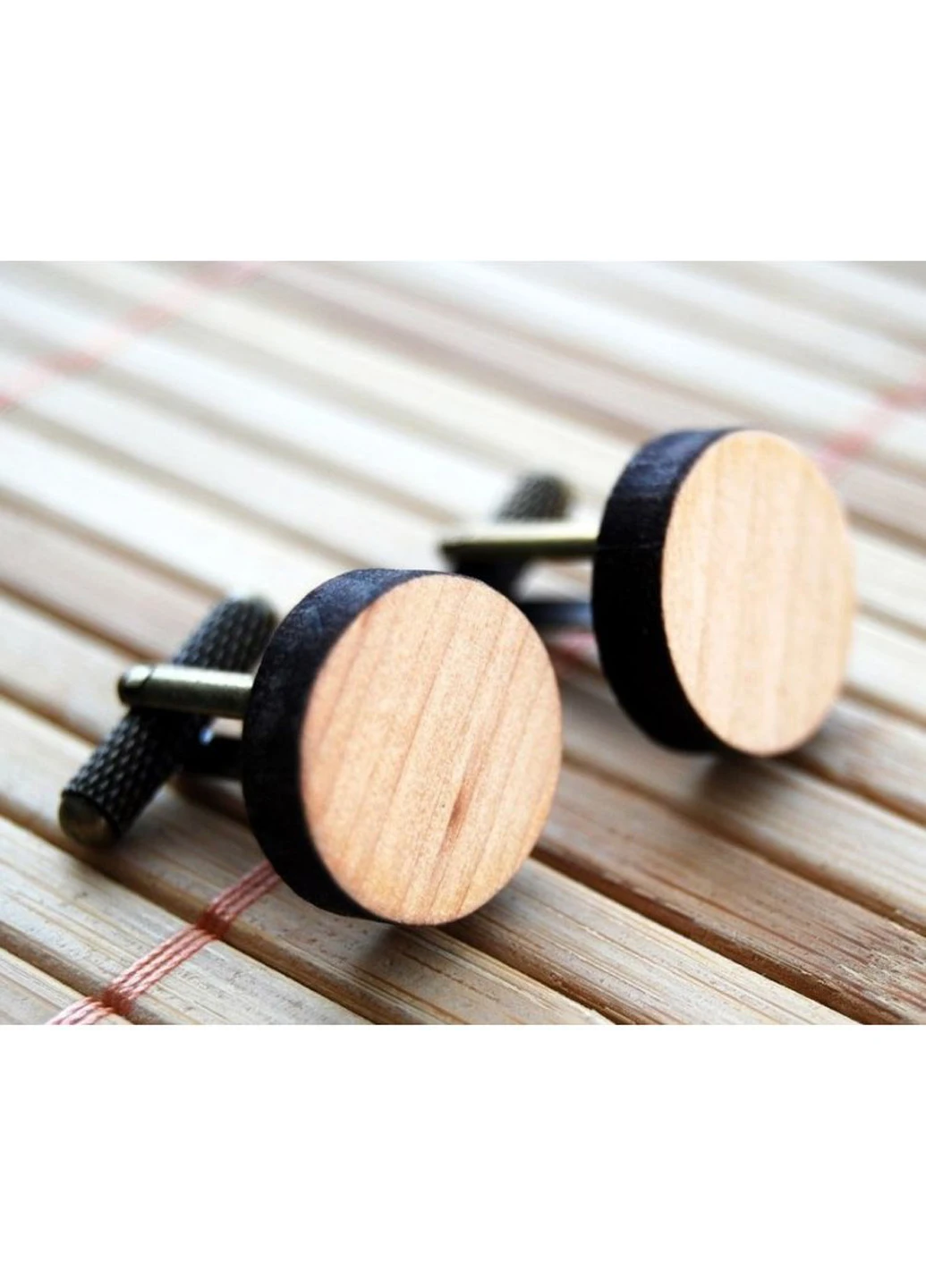 Деревянные запонки Круглые Обычные Handmade (193410487)