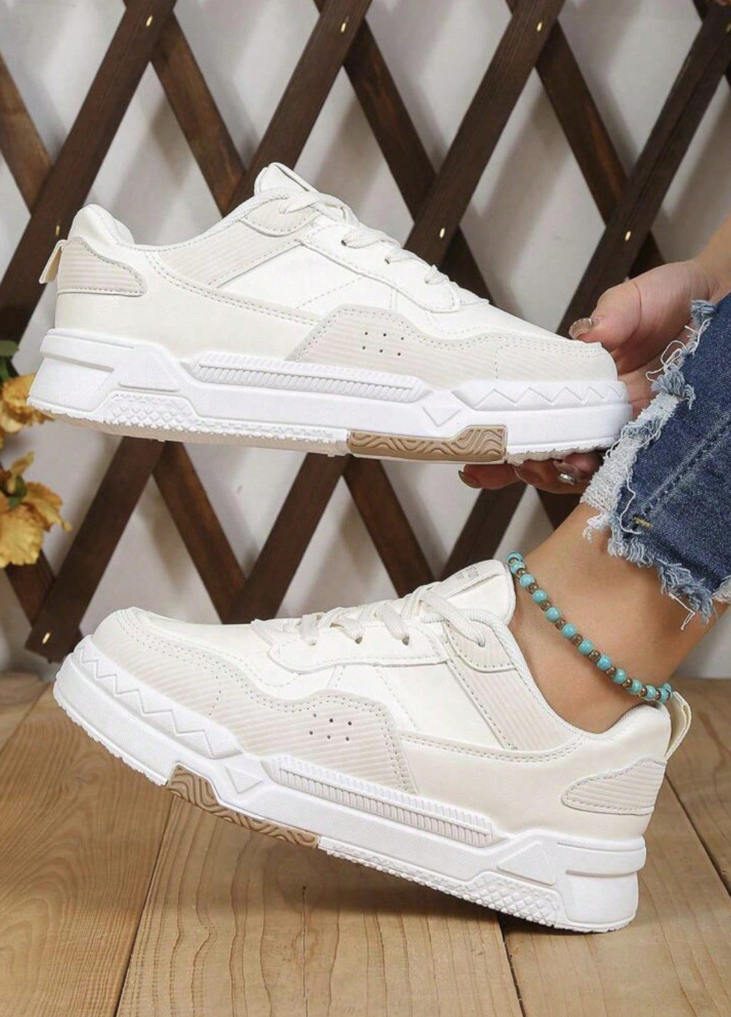 Кросівки SHEIN кремові демісезони (342722036)