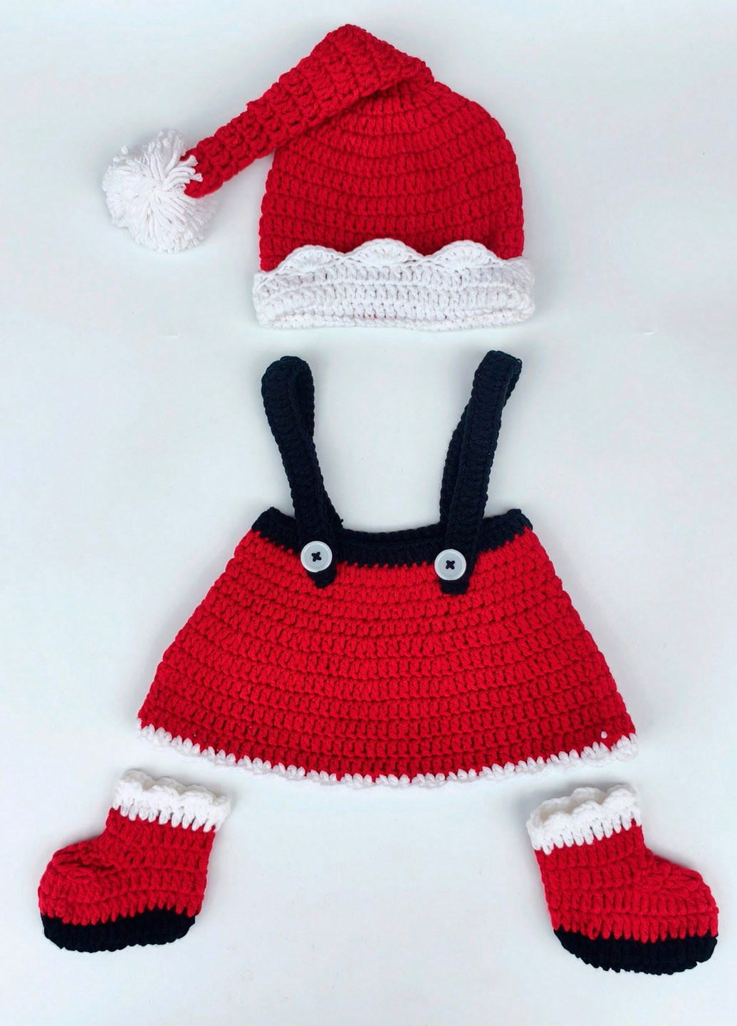 Червоний демісезонний костюм (шапка, сарафан, пінетки) SHEIN