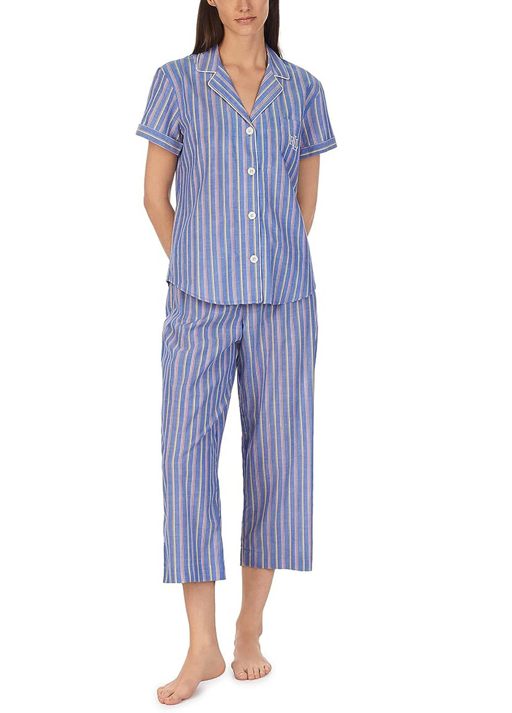 Синя всесезон піжама (сорочка, бриджі) сорочка + бриджі Ralph Lauren