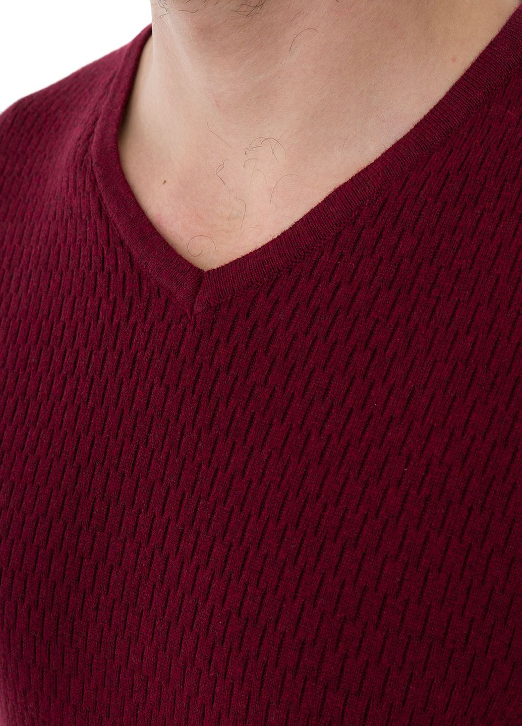 Бордовый демисезонный пуловер Ragman