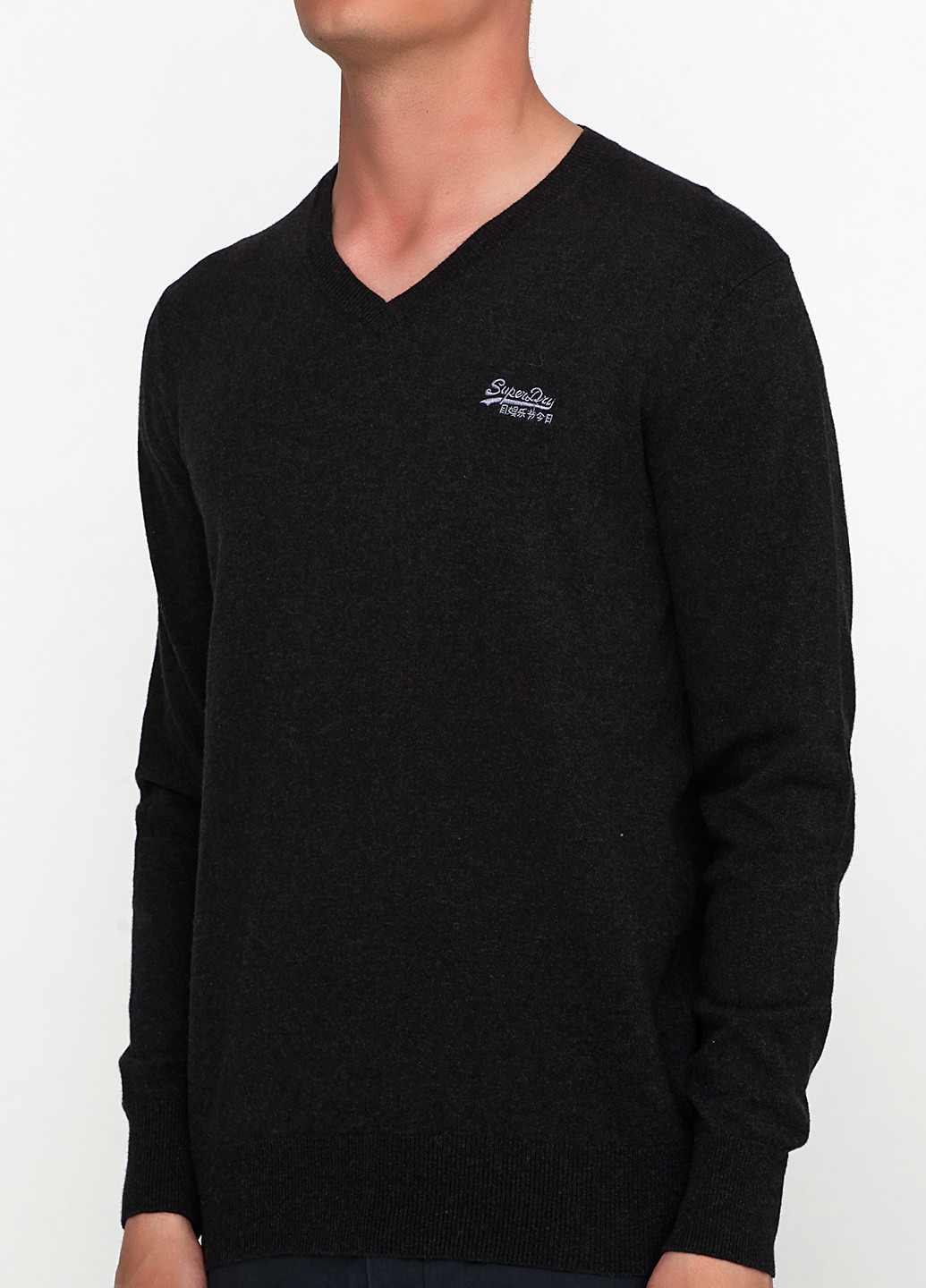 Темно-серый демисезонный пуловер пуловер Superdry