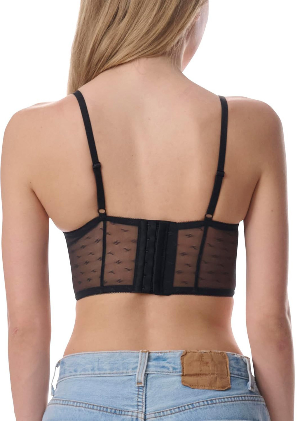 Чёрный бюстгальтер Tommy Hilfiger с косточками полиамид