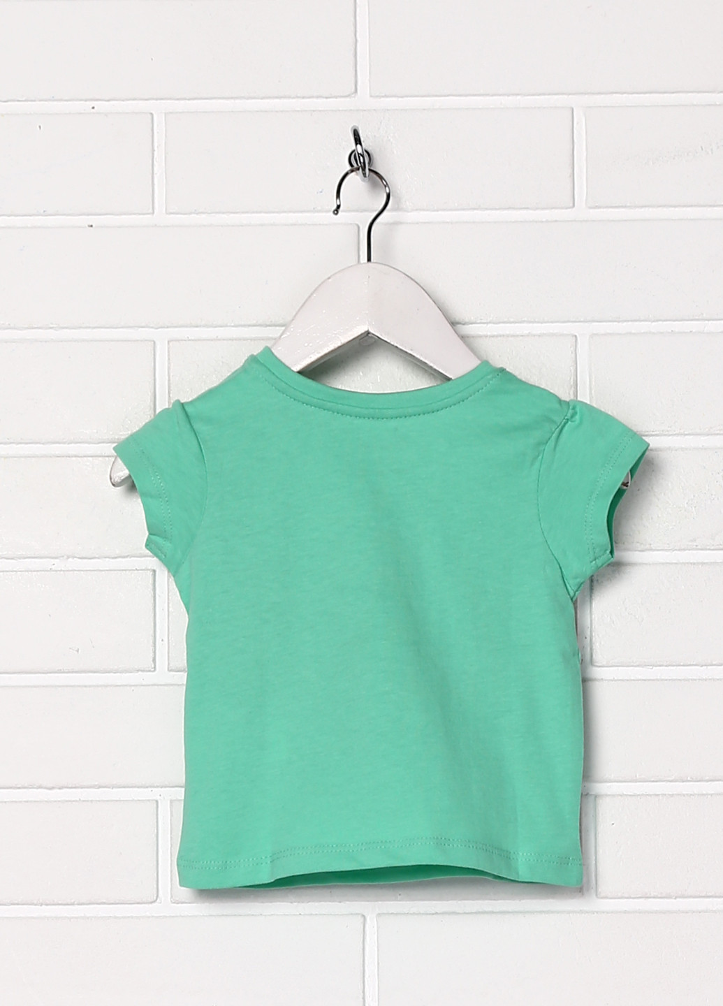 Зеленая летняя футболка с коротким рукавом Primark