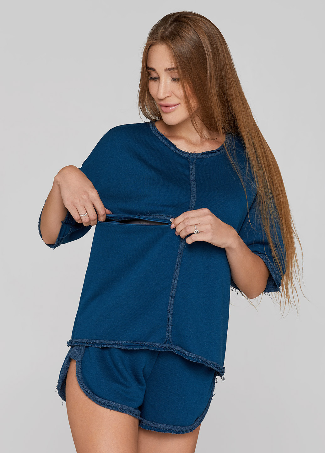 Костюм для беременных и кормящих шорты+свитшот Sorelle (201967065)