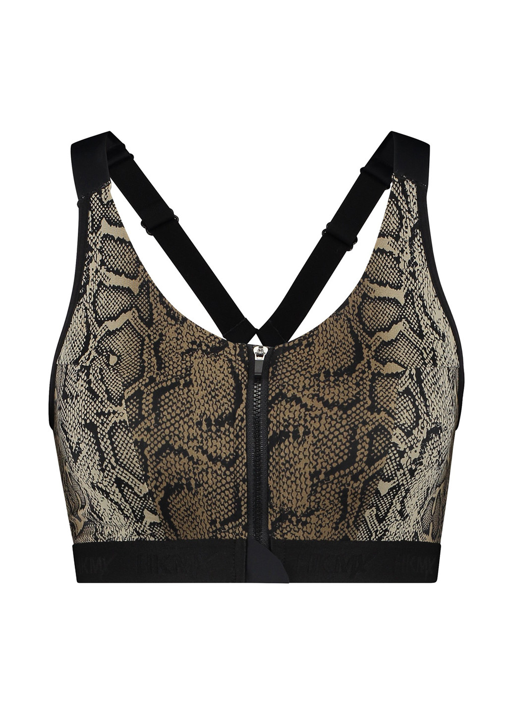 Серо-коричневый топ бюстгальтер Hunkemoller без косточек полиамид