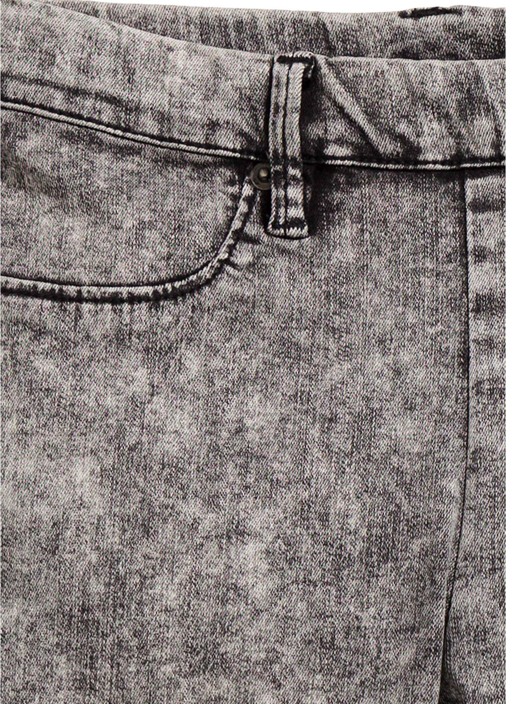 Серые кэжуал демисезонные со средней талией брюки H&M