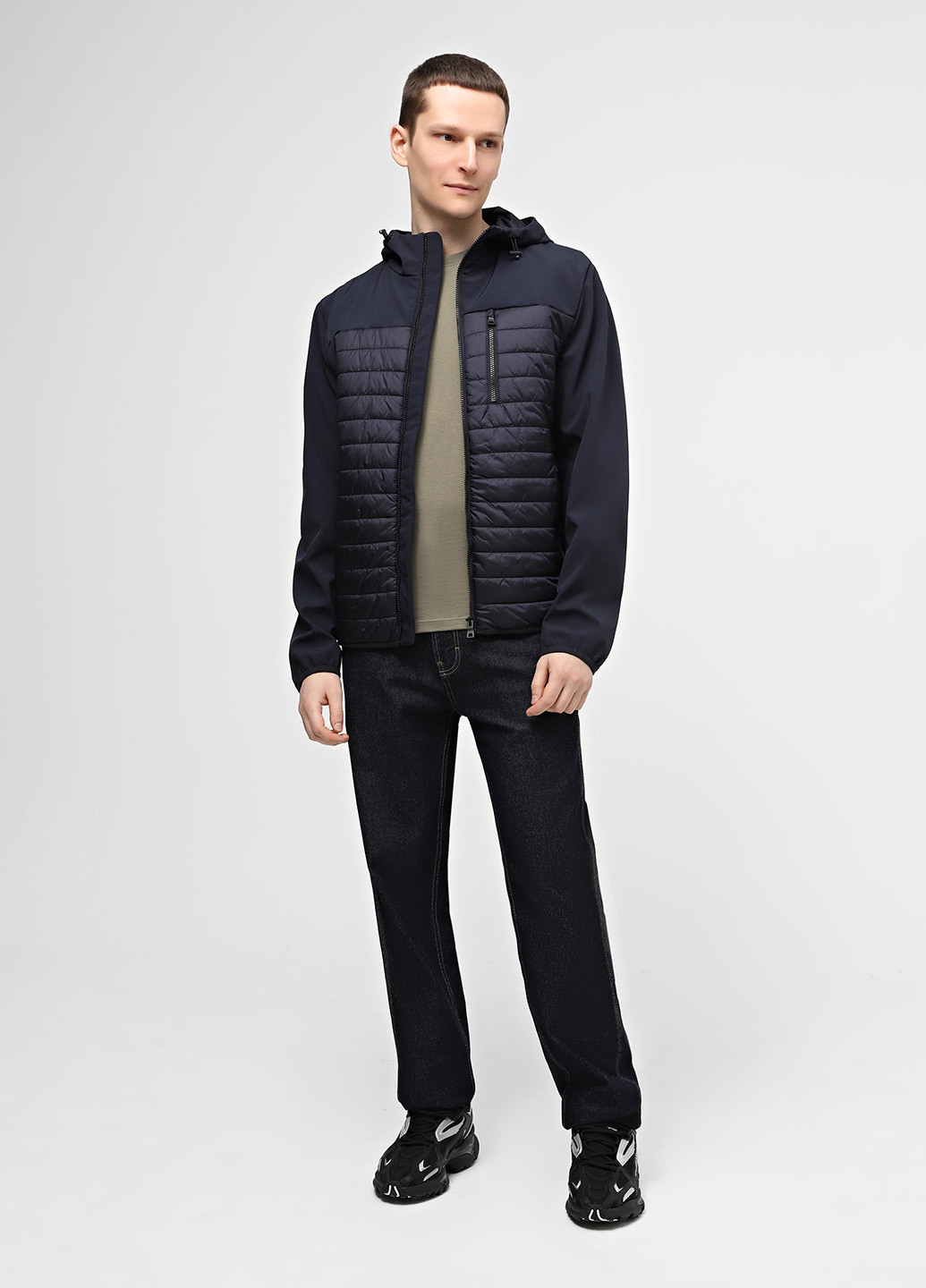 Темно-синяя демисезонная куртка Geox