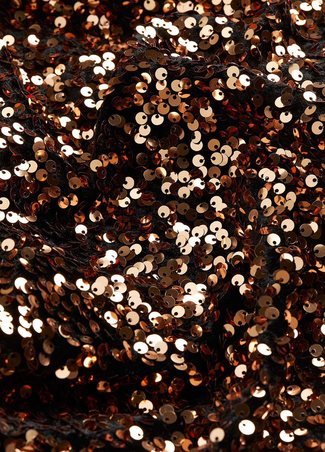 Бронзовое праздничный, коктейльное, вечернее платье H&M однотонное