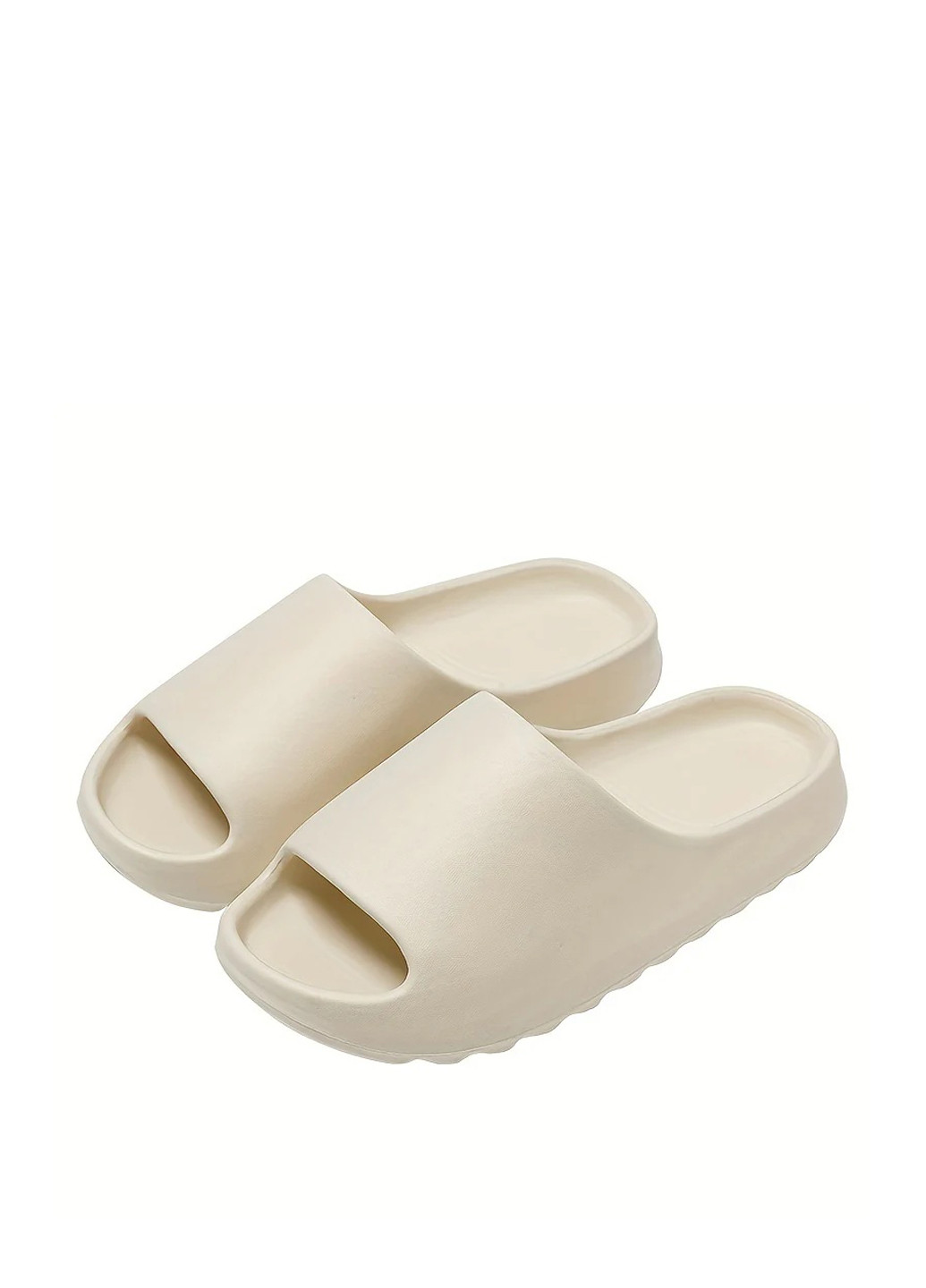 Светло-бежевые кэжуал шлепанцы SHEIN